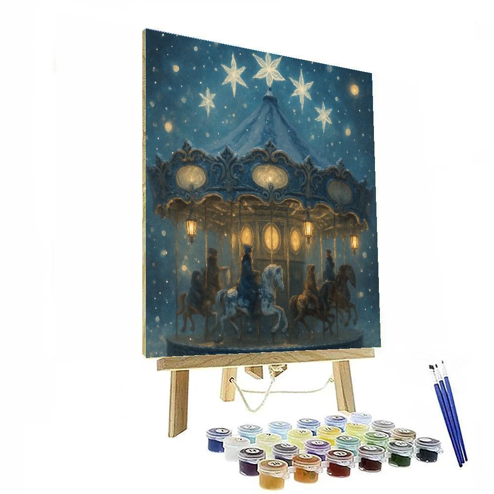 Frosted Carousel Of Stars DIY paint by numbers
