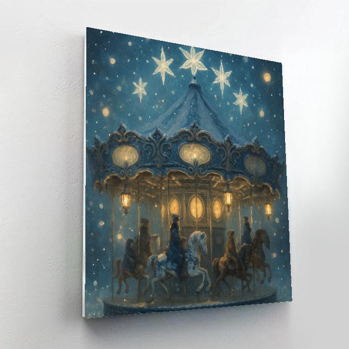 Frosted Carousel Of Stars DIY paint by numbers