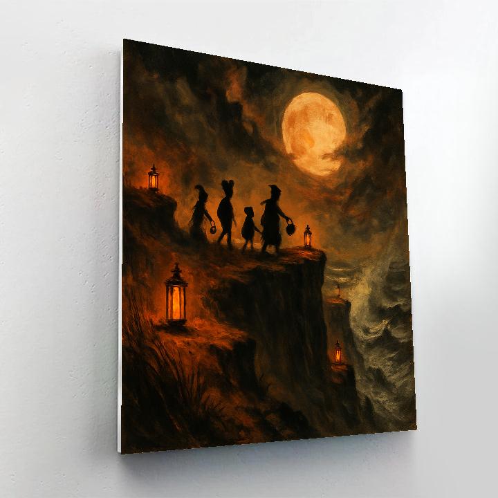 Lanterns Above Blackrock Cliffs painting number kit