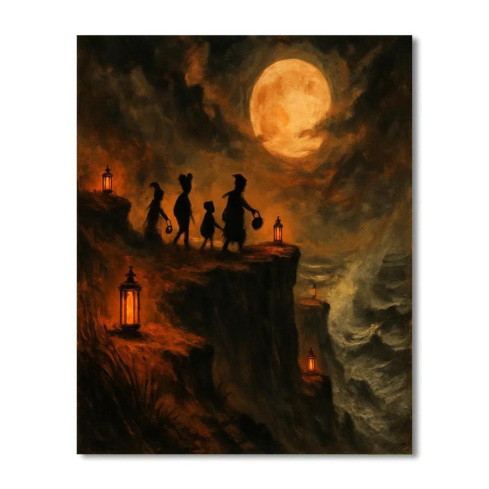 Lanterns Above Blackrock Cliffs painting number kit