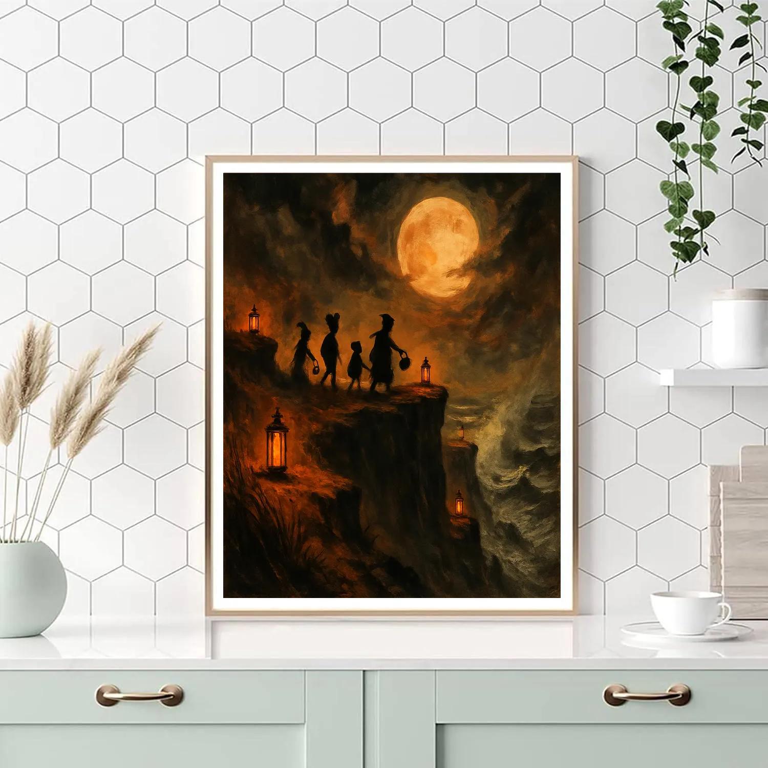 Lanterns Above Blackrock Cliffs painting number kit