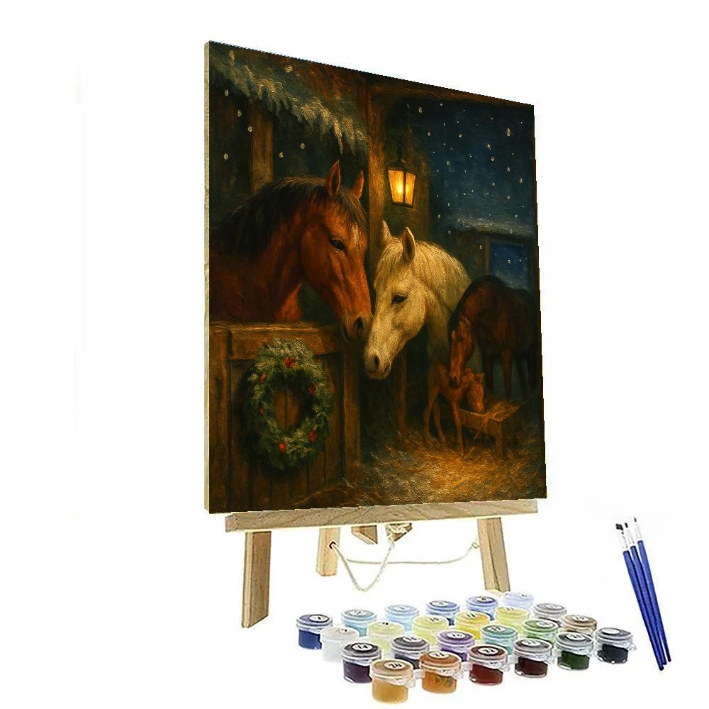 Hushed Stables Midnight Watch paint by number