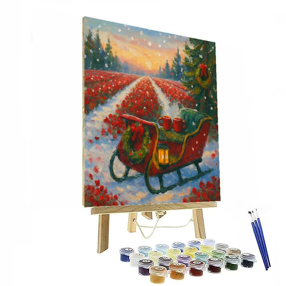 Cranberry Orchard Sleighstop DIY paint by numbers