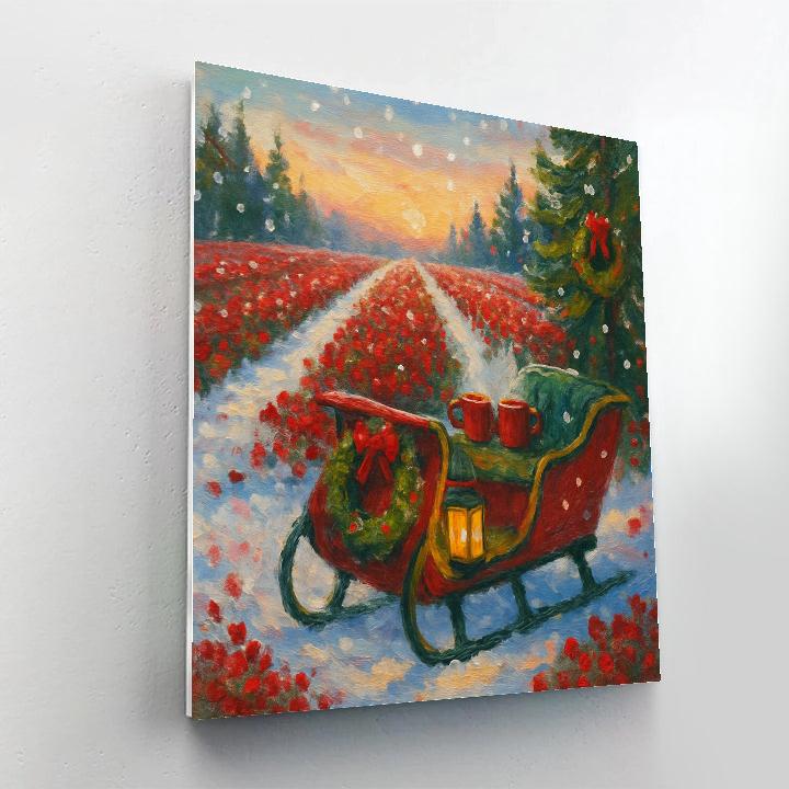 Cranberry Orchard Sleighstop DIY paint by numbers