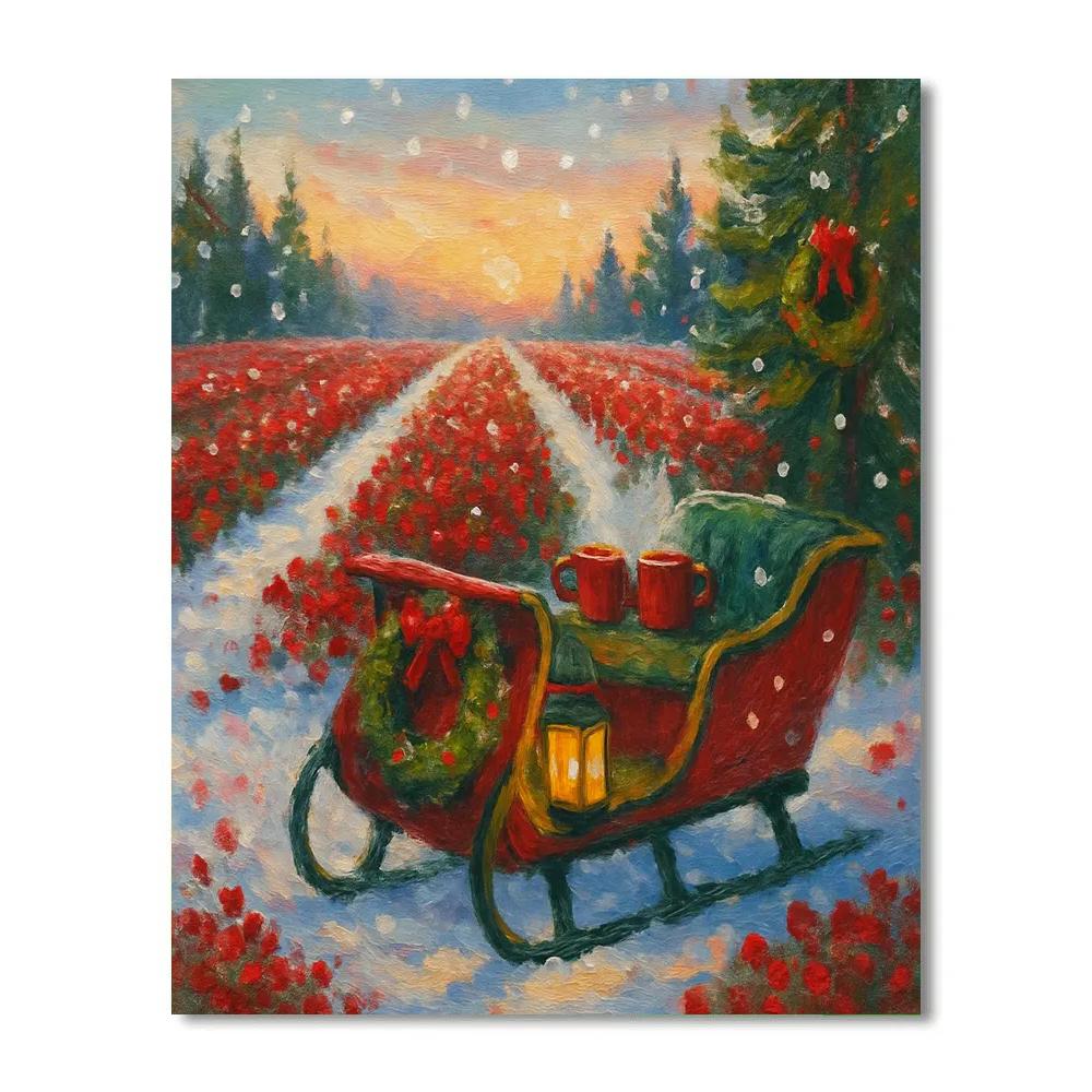Cranberry Orchard Sleighstop DIY paint by numbers