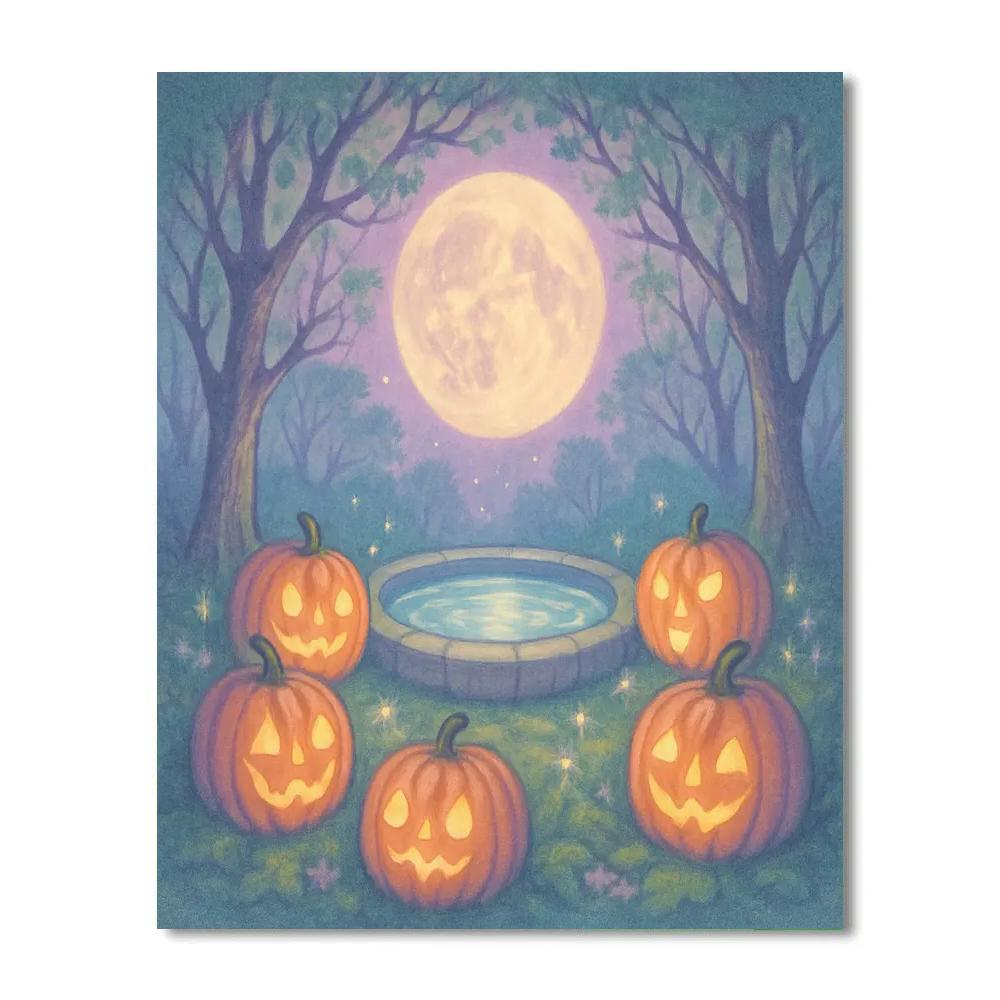 Moonwell Of Whispering Pumpkins DIY paint by numbers