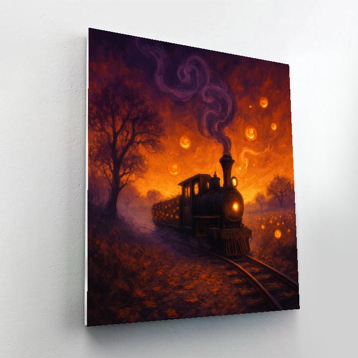 Spectral Lantern Orchard Train DIY paint by numbers