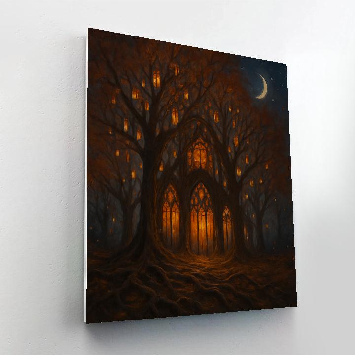 Eldertree Lantern Cathedral Painting by numbers kit