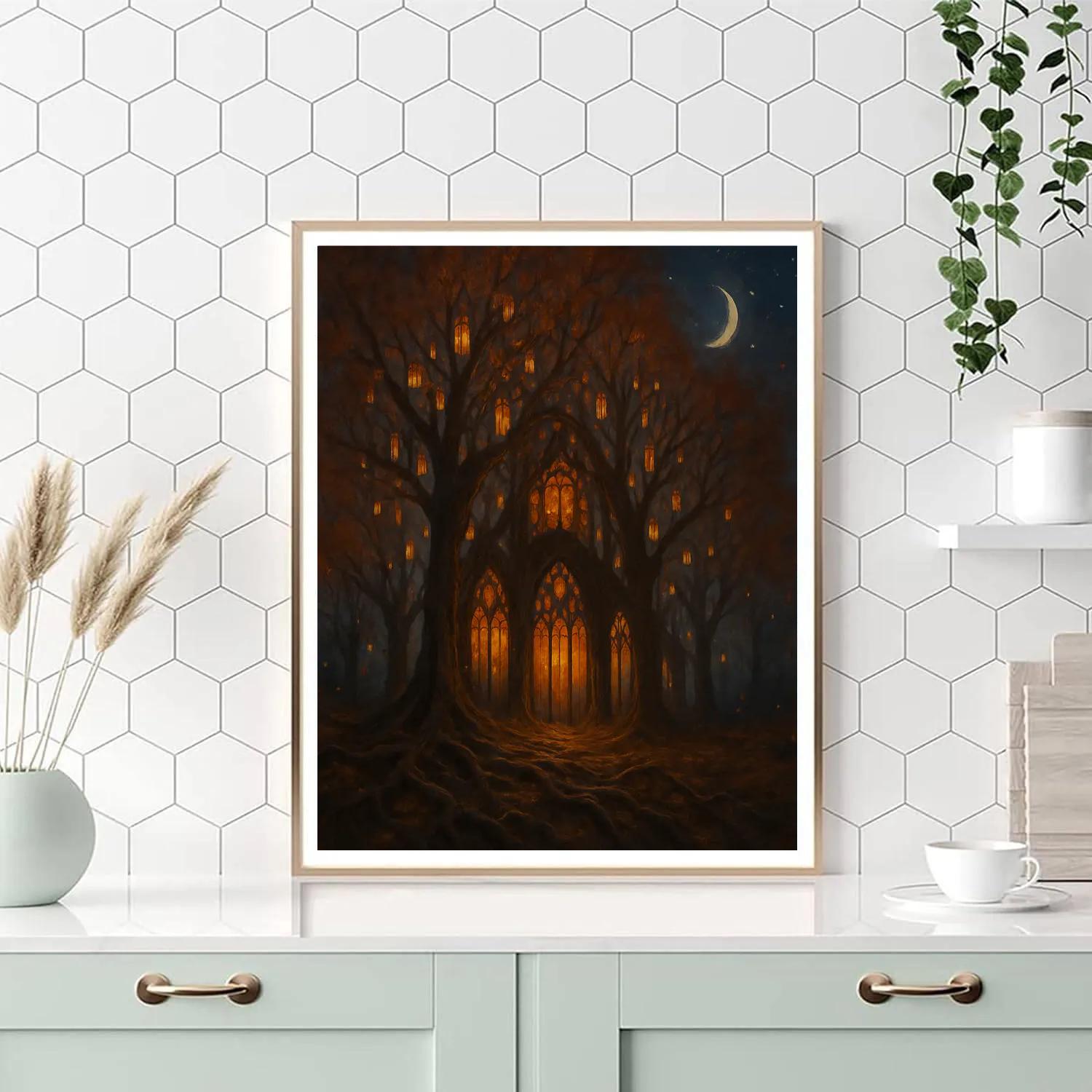 Eldertree Lantern Cathedral Painting by numbers kit