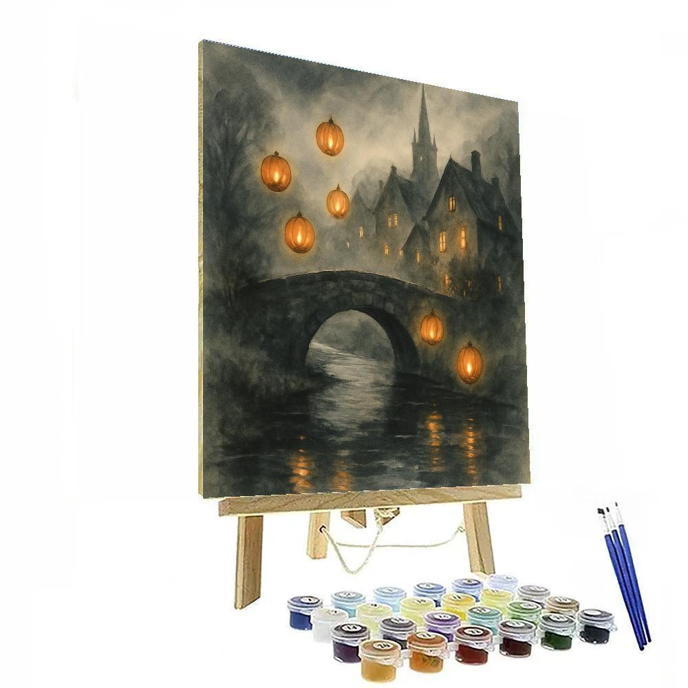 Lanterns Over Hollowford Bridge DIY paint by numbers