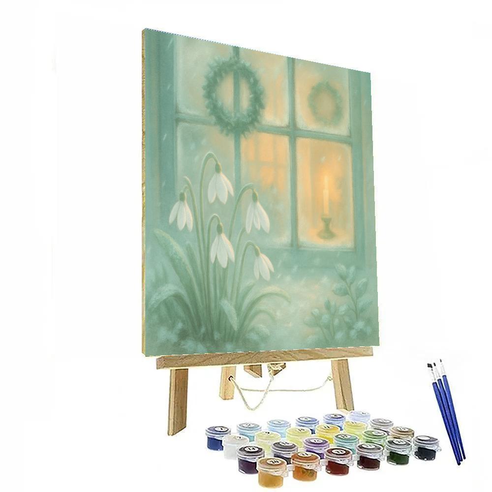 Snowdrop Window Garden Painting by numbers kit