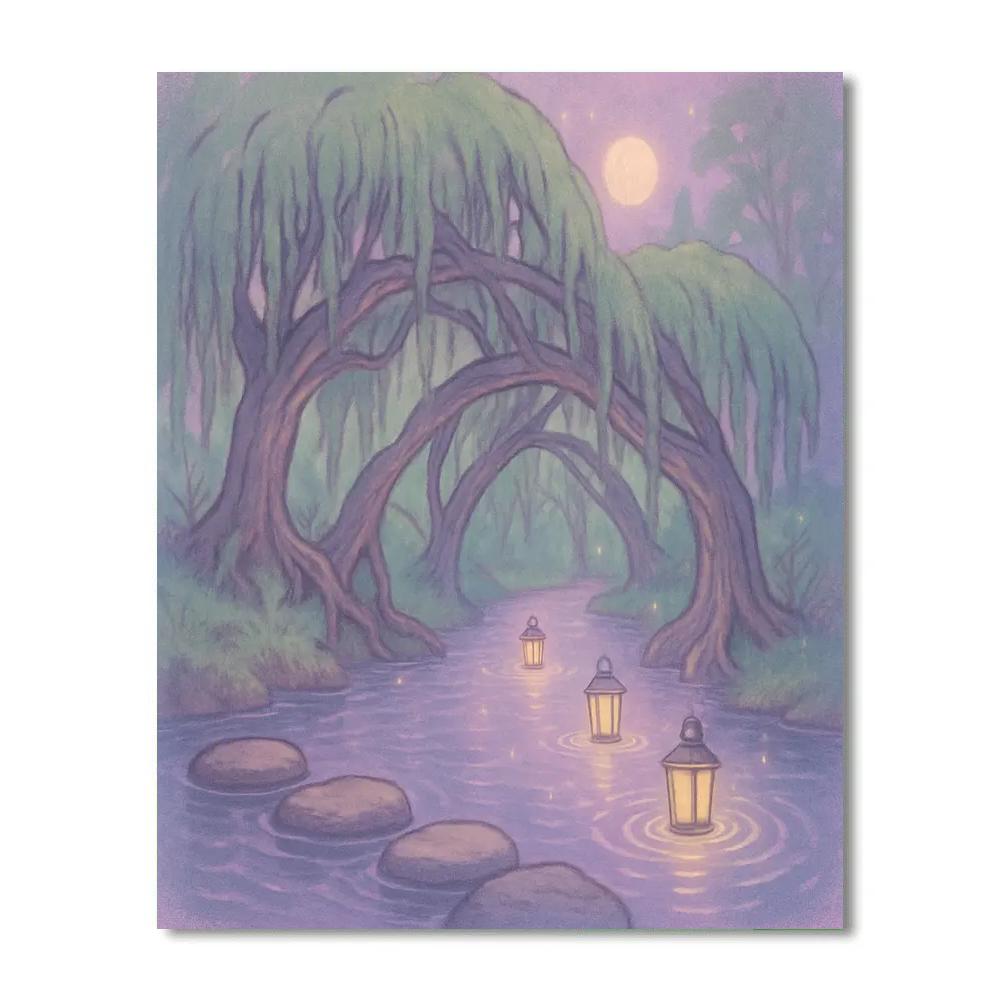 Lanterns At The Hollow Crossing DIY paint by numbers