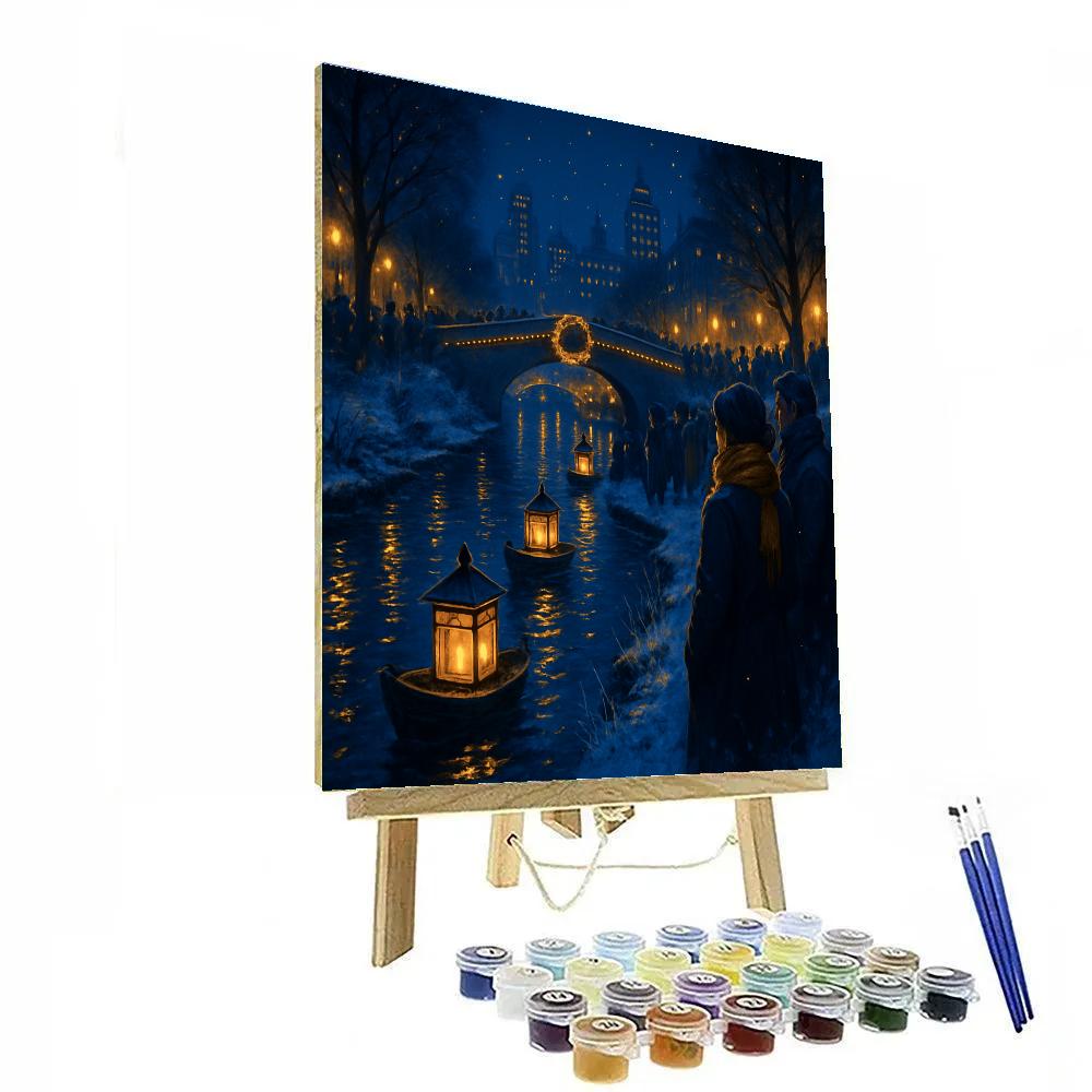 Winter Lantern Regatta painting number kit
