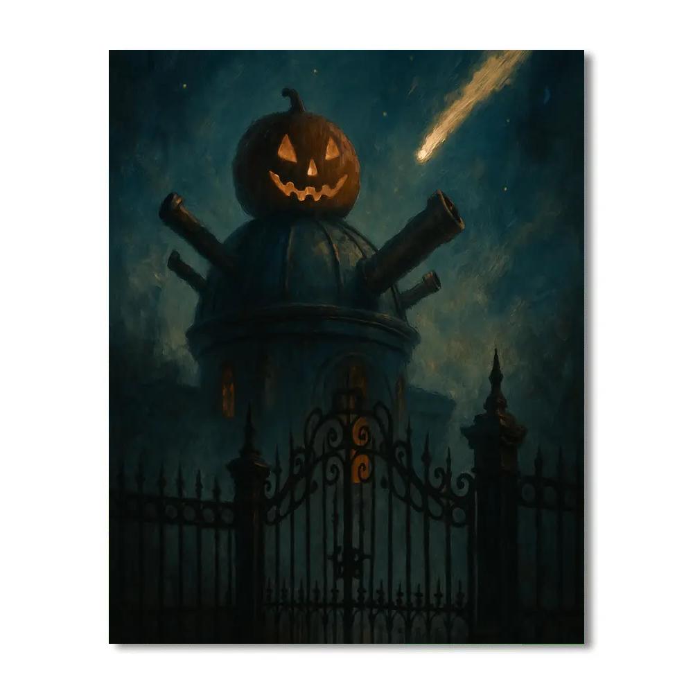 The Pumpkin Observatory Gate DIY paint by numbers