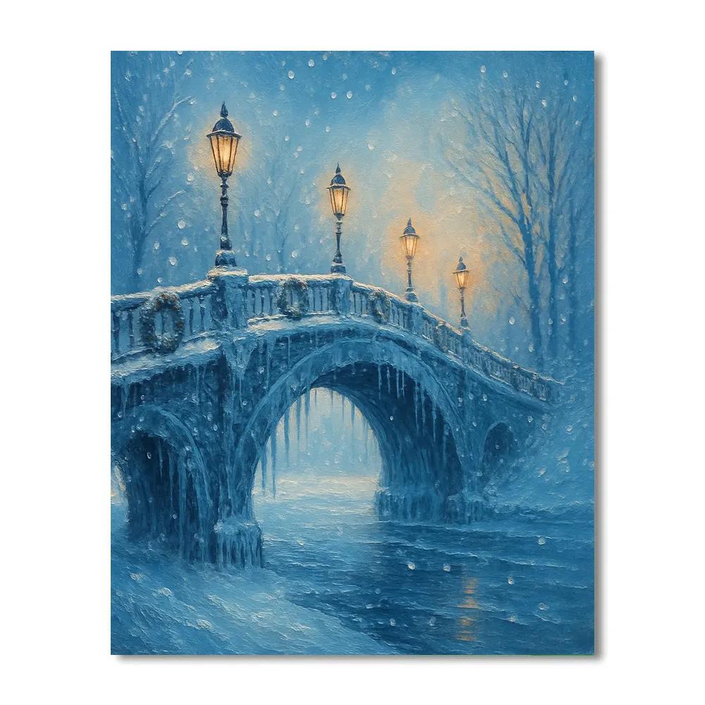 Icicle Bridge Lanterns Number painting