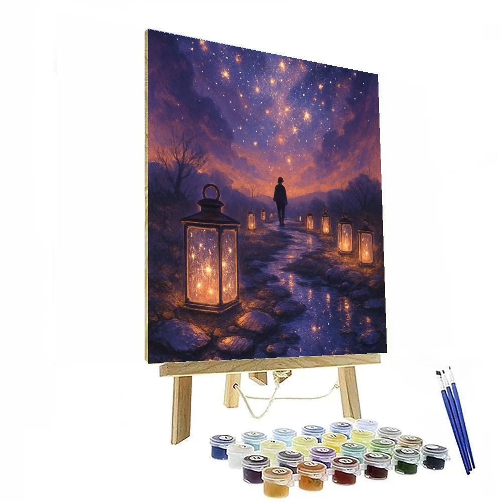 The Hollow Path Of Glass Lanterns paint by number