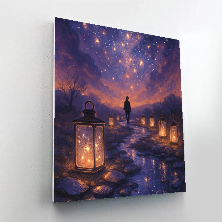 The Hollow Path Of Glass Lanterns paint by number