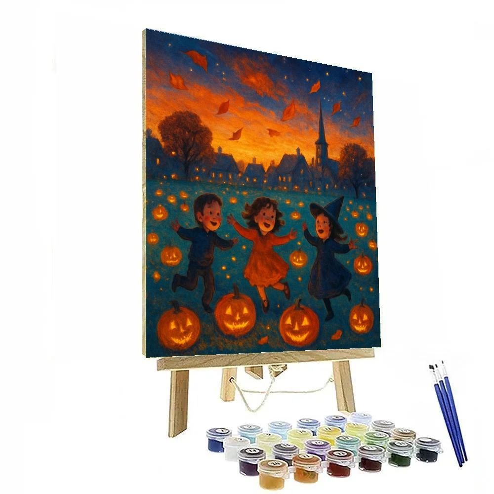 Lanterns Of The Hollow Green paint by number