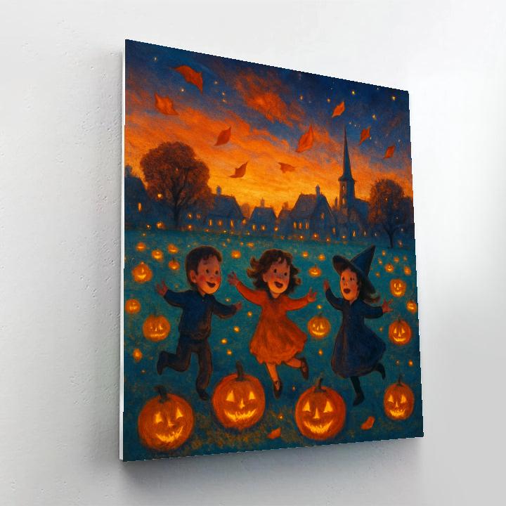 Lanterns Of The Hollow Green paint by number