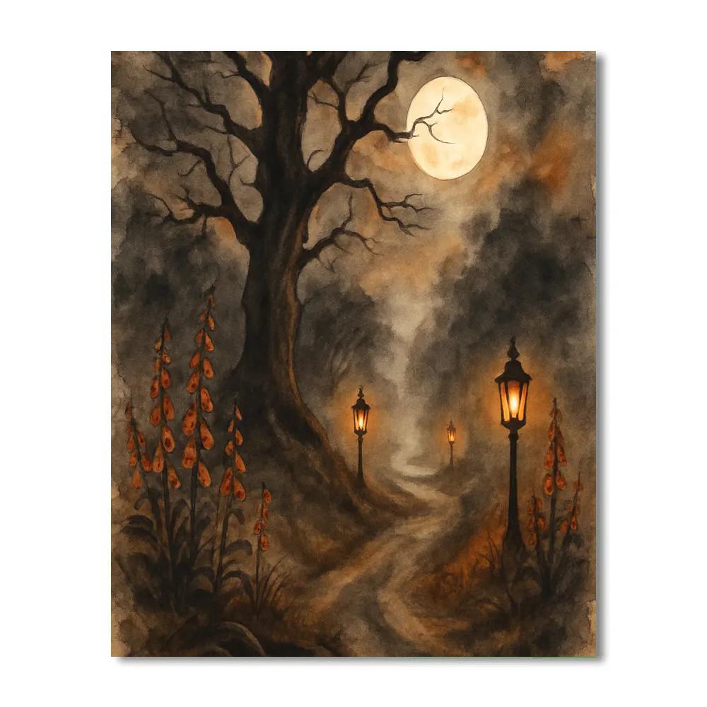 Moonlit Hollowway Watch Numbered painting kits