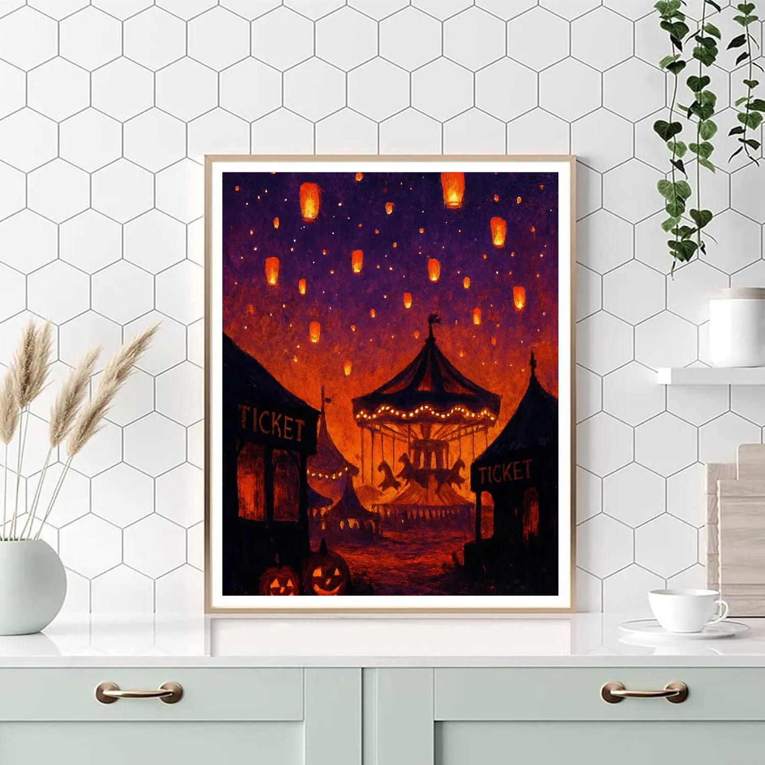 Lanterns Above The Hollow Fair Paint by numbers art