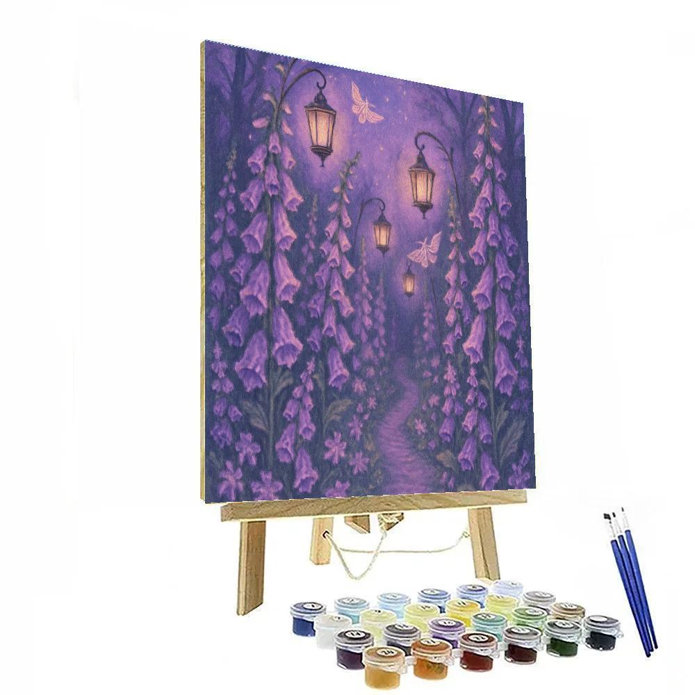 Lanterns And The Hollow Foxglove Path paint by color