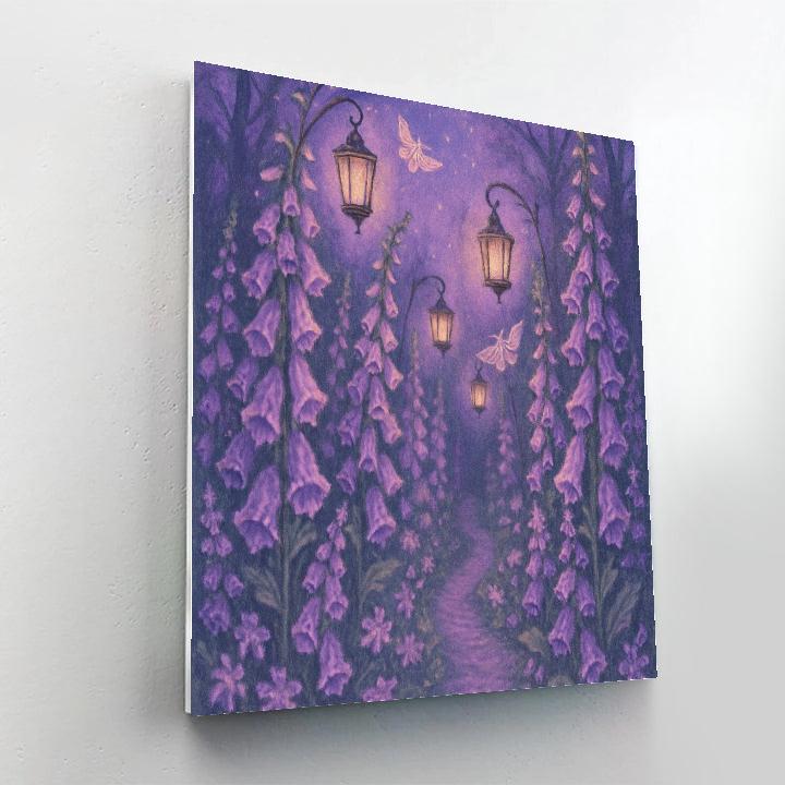 Lanterns And The Hollow Foxglove Path paint by color