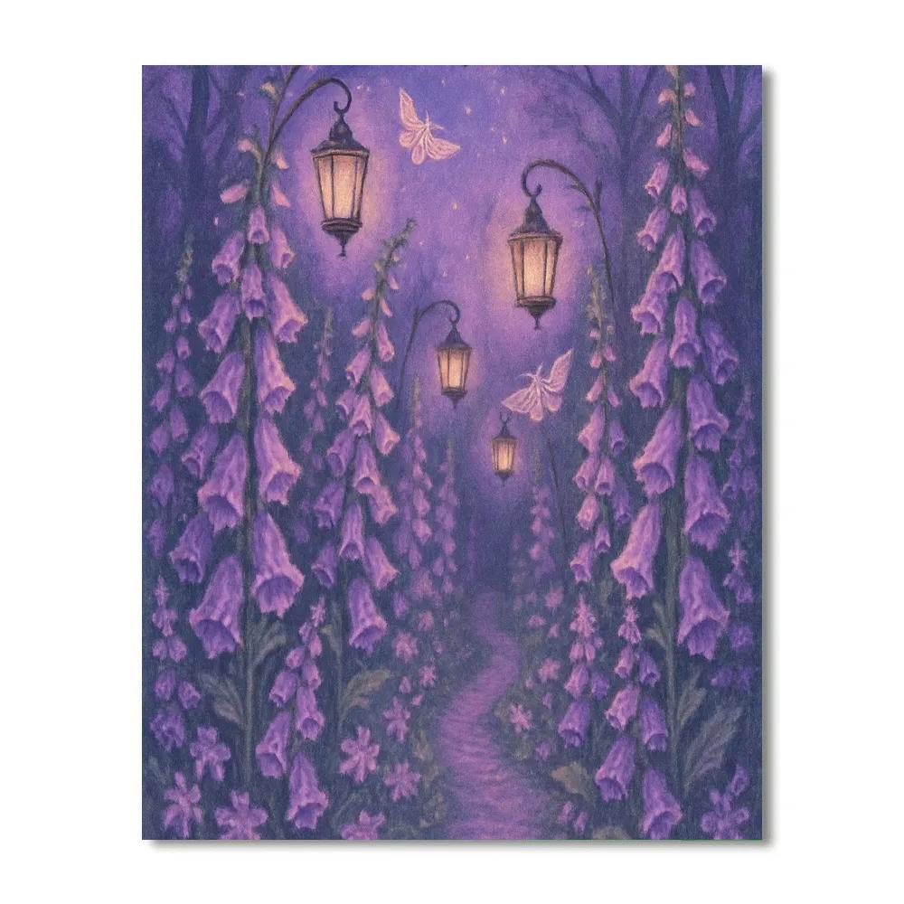 Lanterns And The Hollow Foxglove Path paint by color