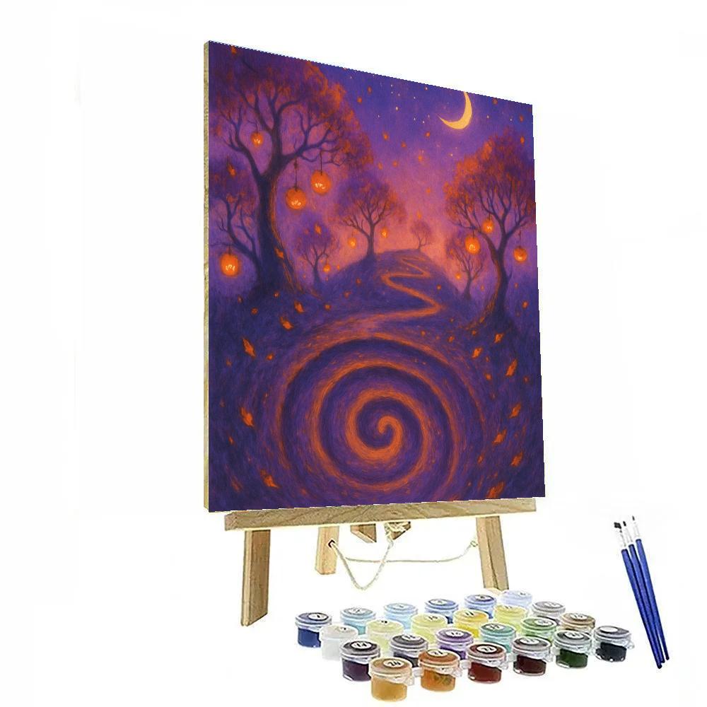 The Lanternwood Spiral painting number kit