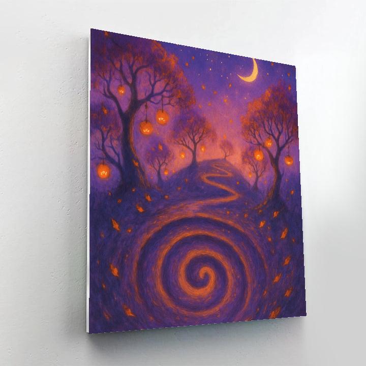 The Lanternwood Spiral painting number kit