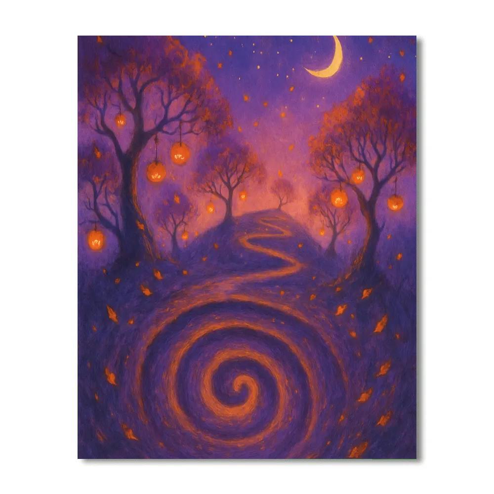 The Lanternwood Spiral painting number kit