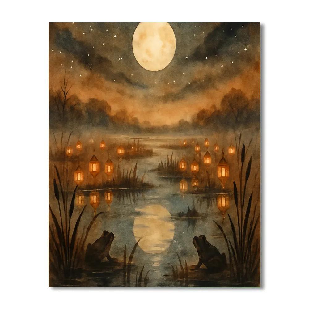 Lanterns Over Hollow Fen paint by number