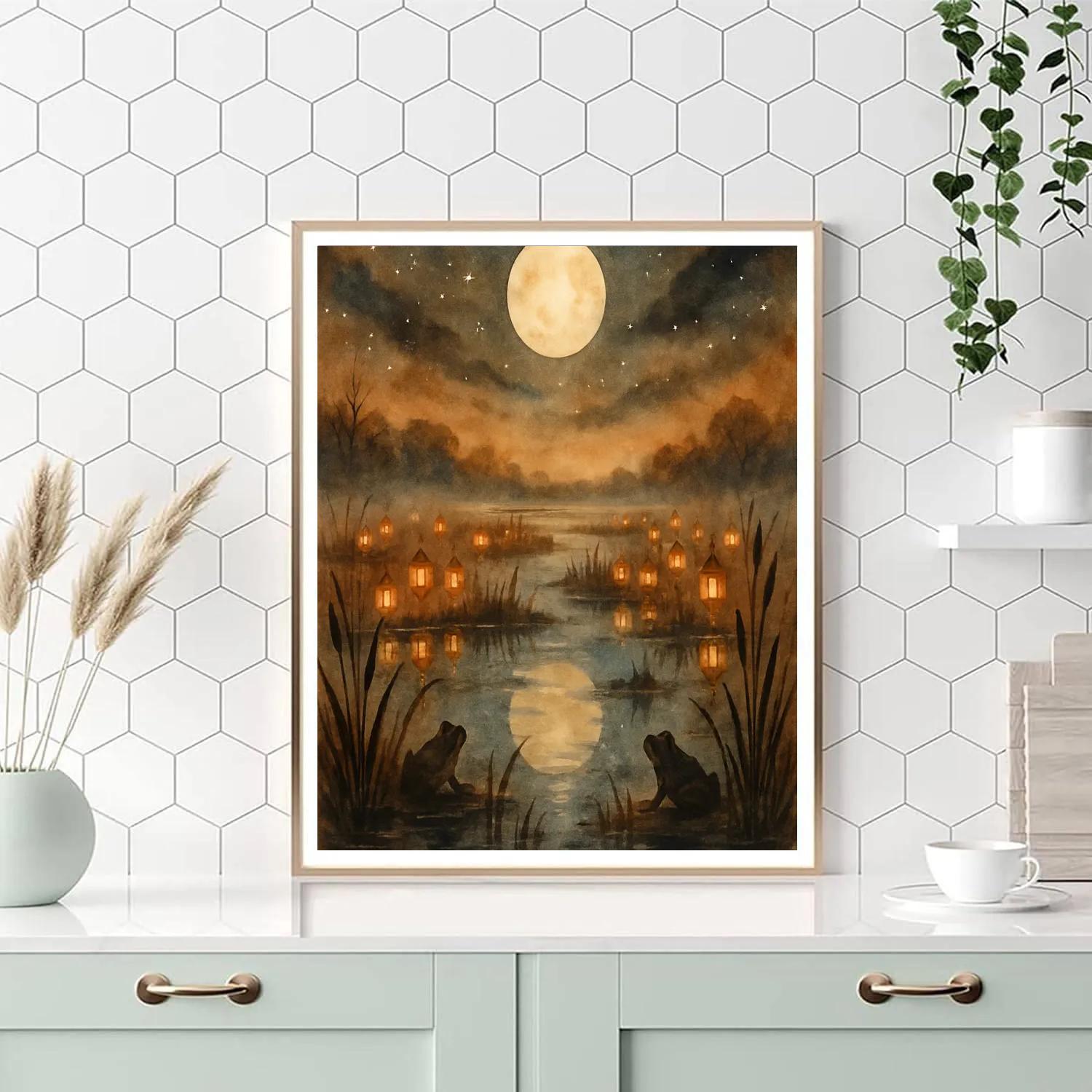 Lanterns Over Hollow Fen paint by number