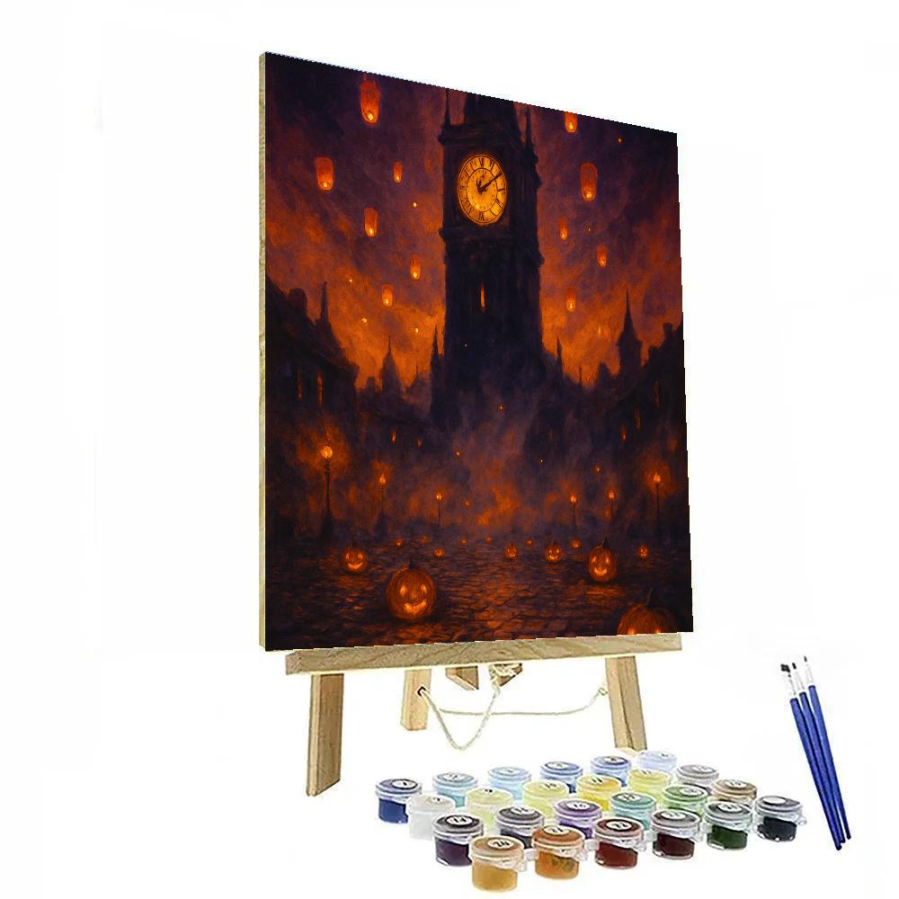 Lanterns Beneath The Hollow Clock paint by numbers