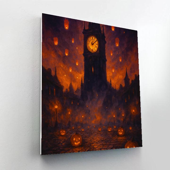 Lanterns Beneath The Hollow Clock paint by numbers