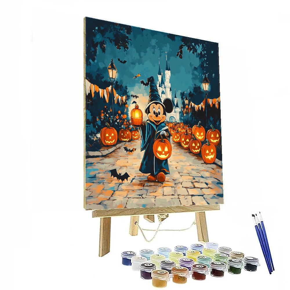 Pumpkin Lantern Parade With Mickey Paint by numbers kits