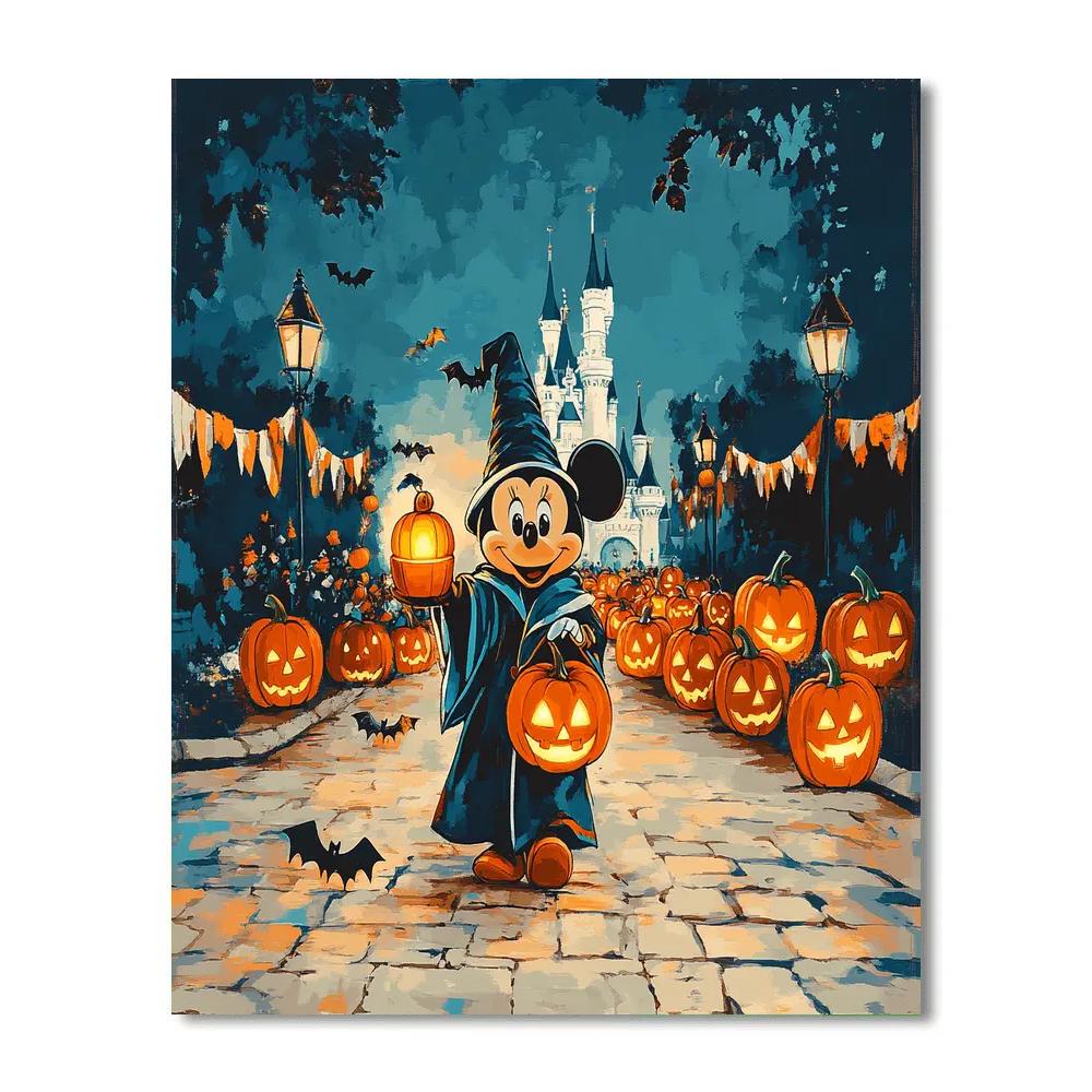 Pumpkin Lantern Parade With Mickey Paint by numbers kits