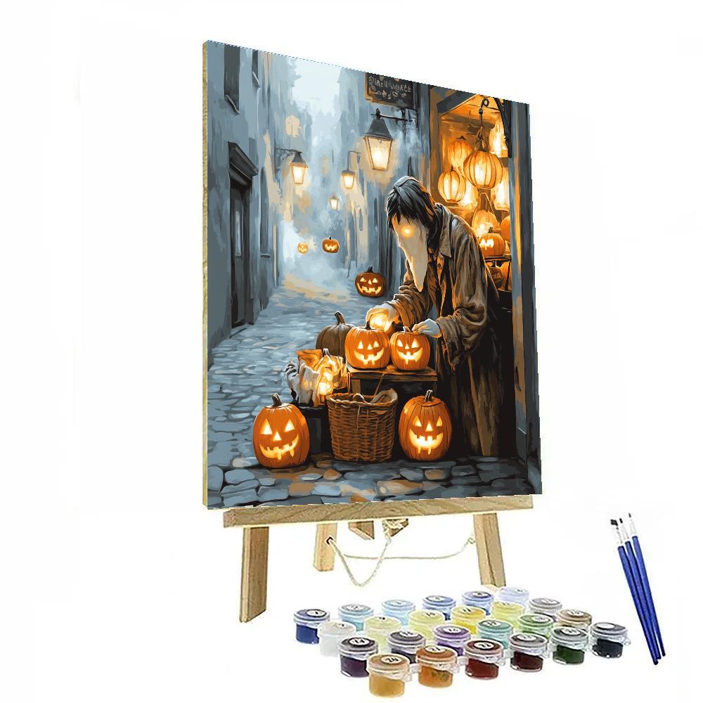 Spooky Lantern Market paint by number