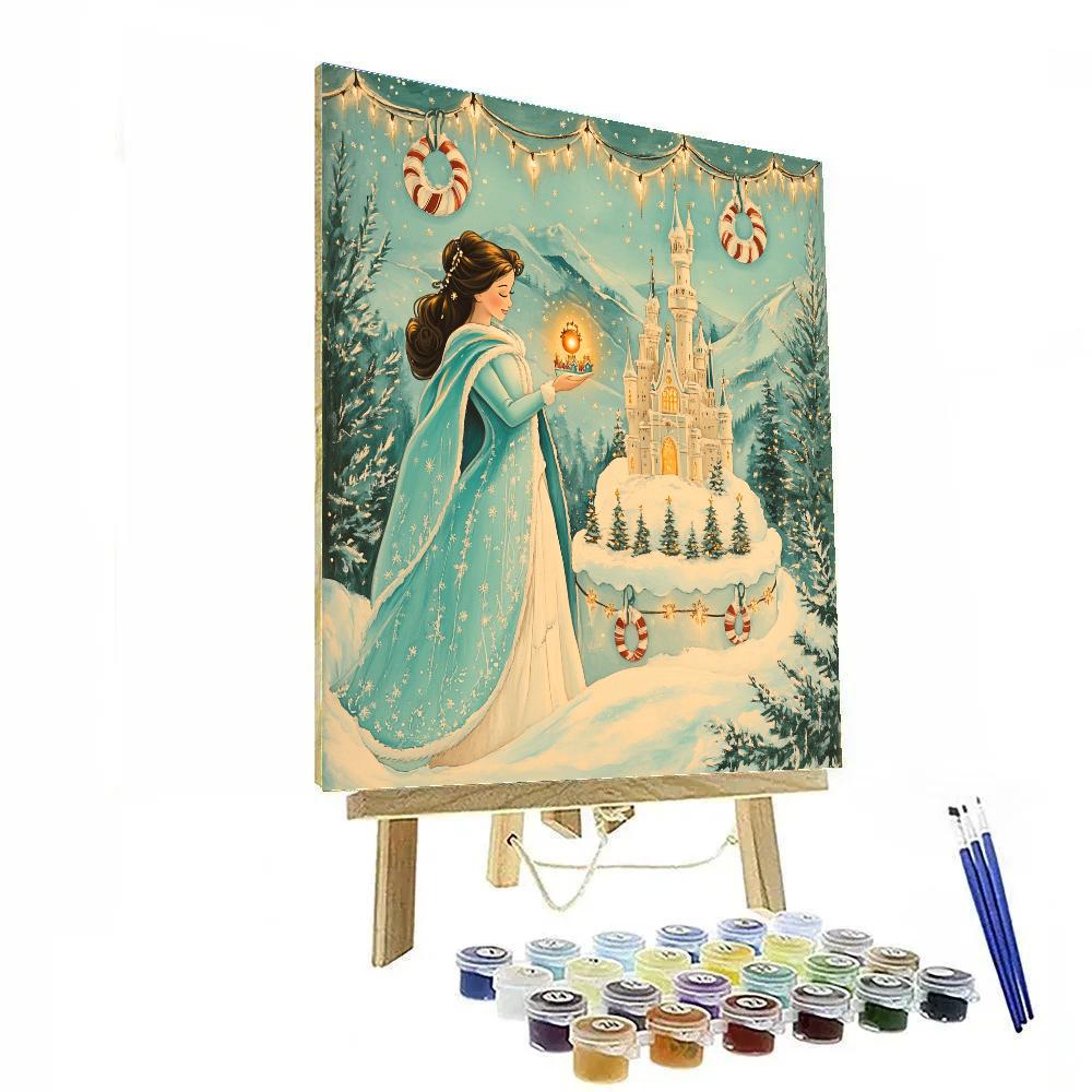 Enchanted Castle Under Snow paint by color