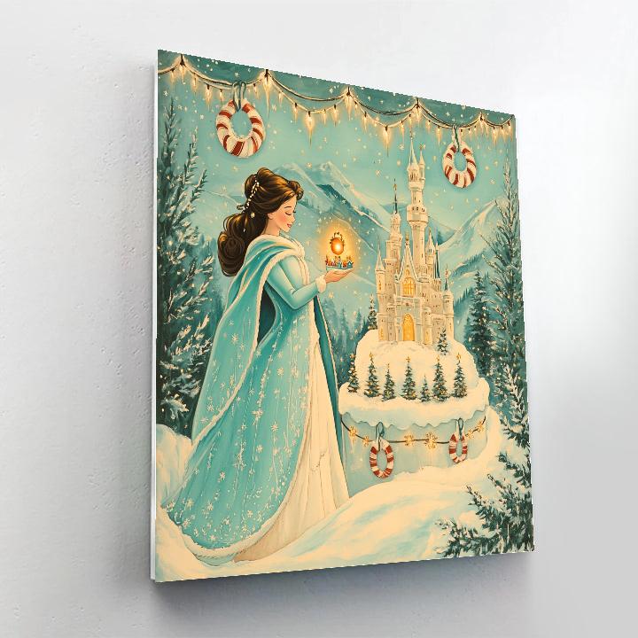 Enchanted Castle Under Snow paint by color