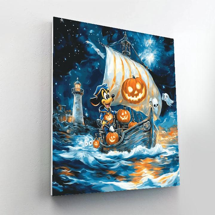 Goofy Ghost Ship Adventure paint by number
