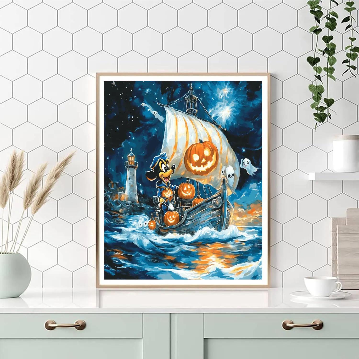 Goofy Ghost Ship Adventure paint by number