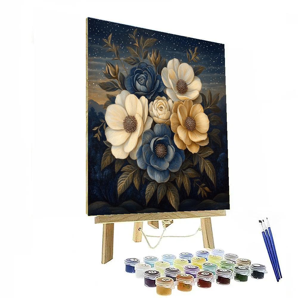 Leonardo Da Vinci Inspired Nebular Botanical Study Painting by numbers kit