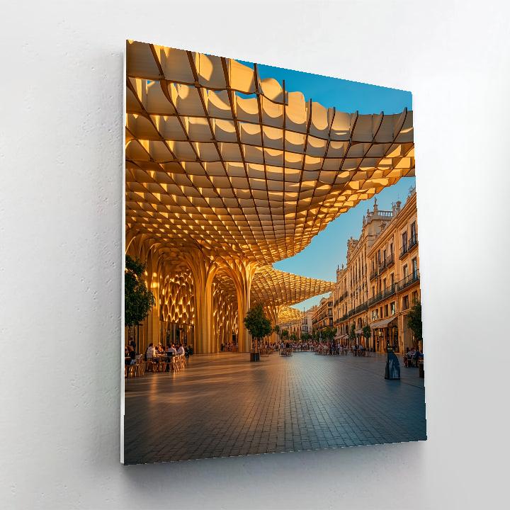 Metropol Parasol Plaza In Seville paint by number