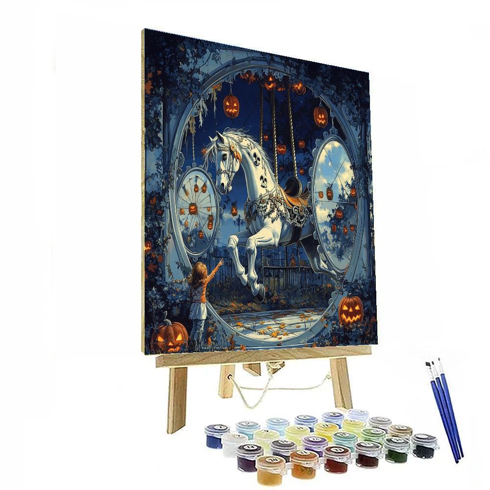 Haunted Carousel Of Mirrors Number painting