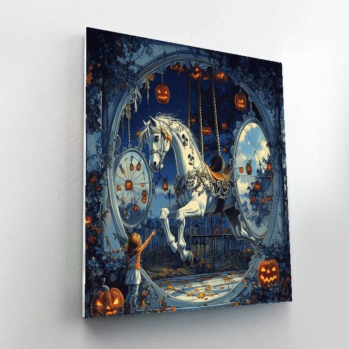Haunted Carousel Of Mirrors Number painting