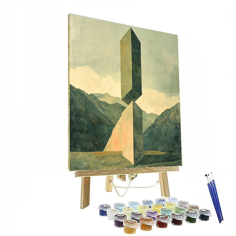 Paul Cézanne Inspired Abstract Mont Sainte Geometry painting number kit