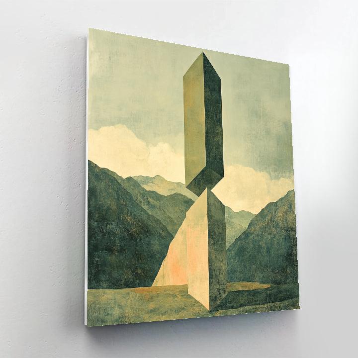 Paul Cézanne Inspired Abstract Mont Sainte Geometry painting number kit