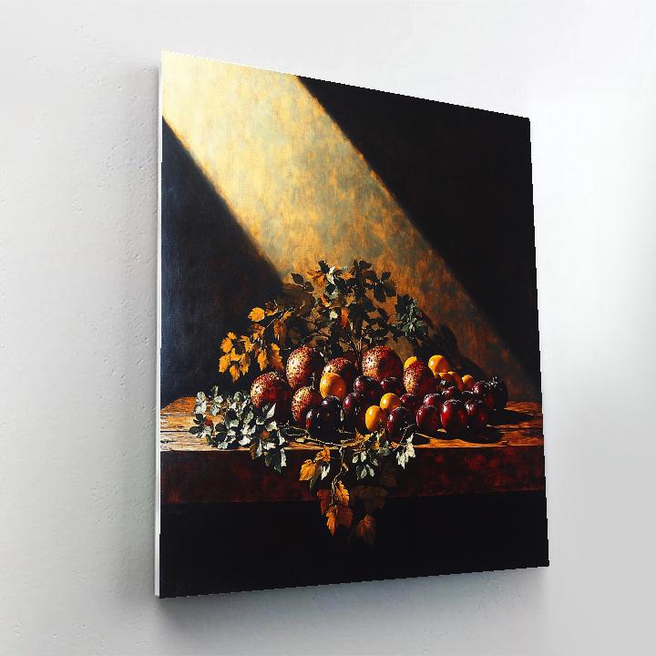 Caravaggio Inspired Twilight Fruit Still Life DIY paint by numbers