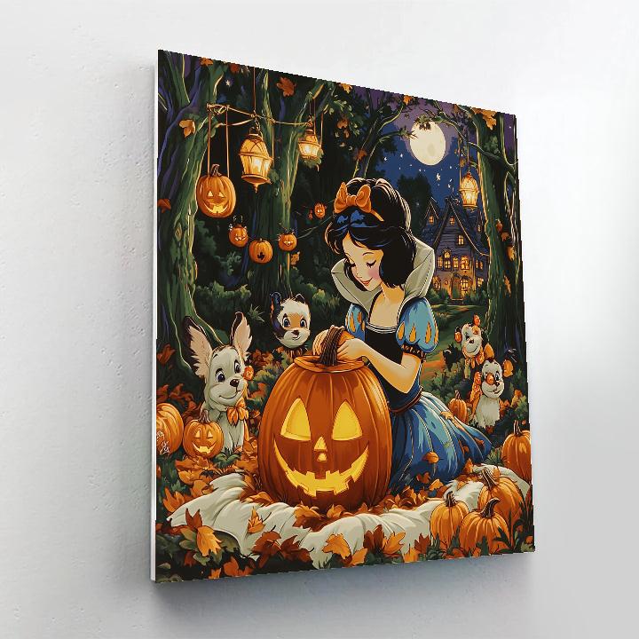 Snow White Midnight Pumpkin Grove DIY paint by numbers